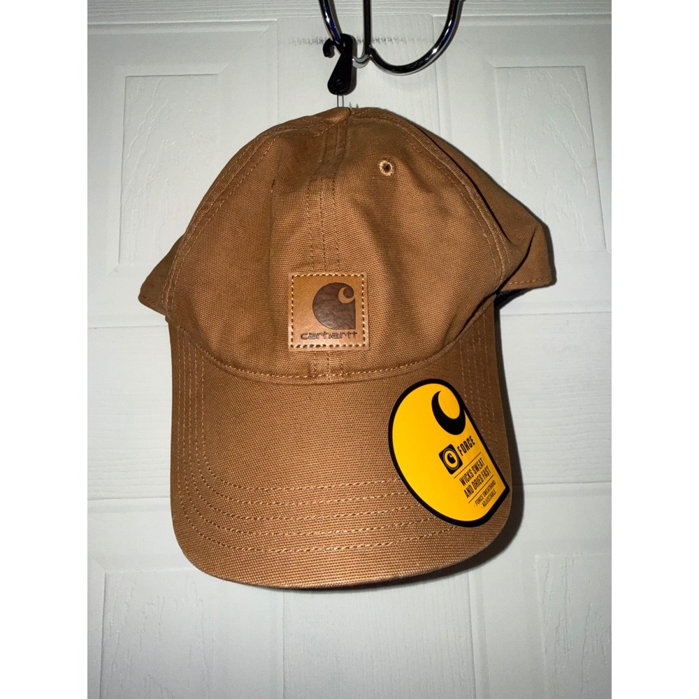 NWT Carhartt Force Cotton Canvas Cap Brown Adjustable Workwear Hat AH0289